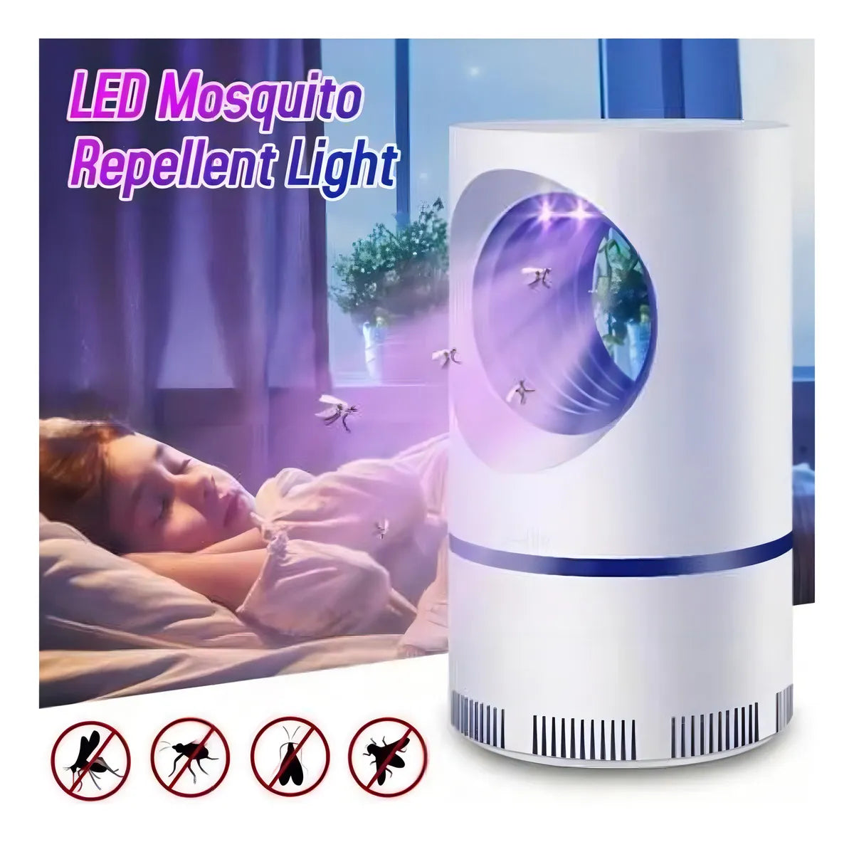 LÁMPARA LED MATAMOSQUITOS